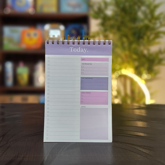 Daily Planner – Today’s Date, Top Priorities, Tomorrow's Goals & Notes