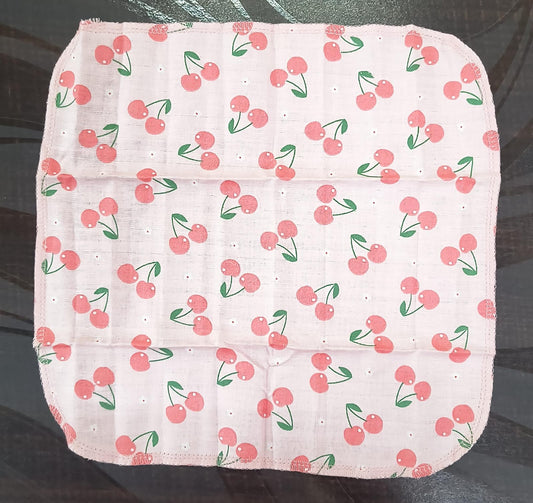 Set of 8 Organic Muslin Washcloths (Design-1) – Super Soft, Highly Absorbent, Durable, with Elegant Design