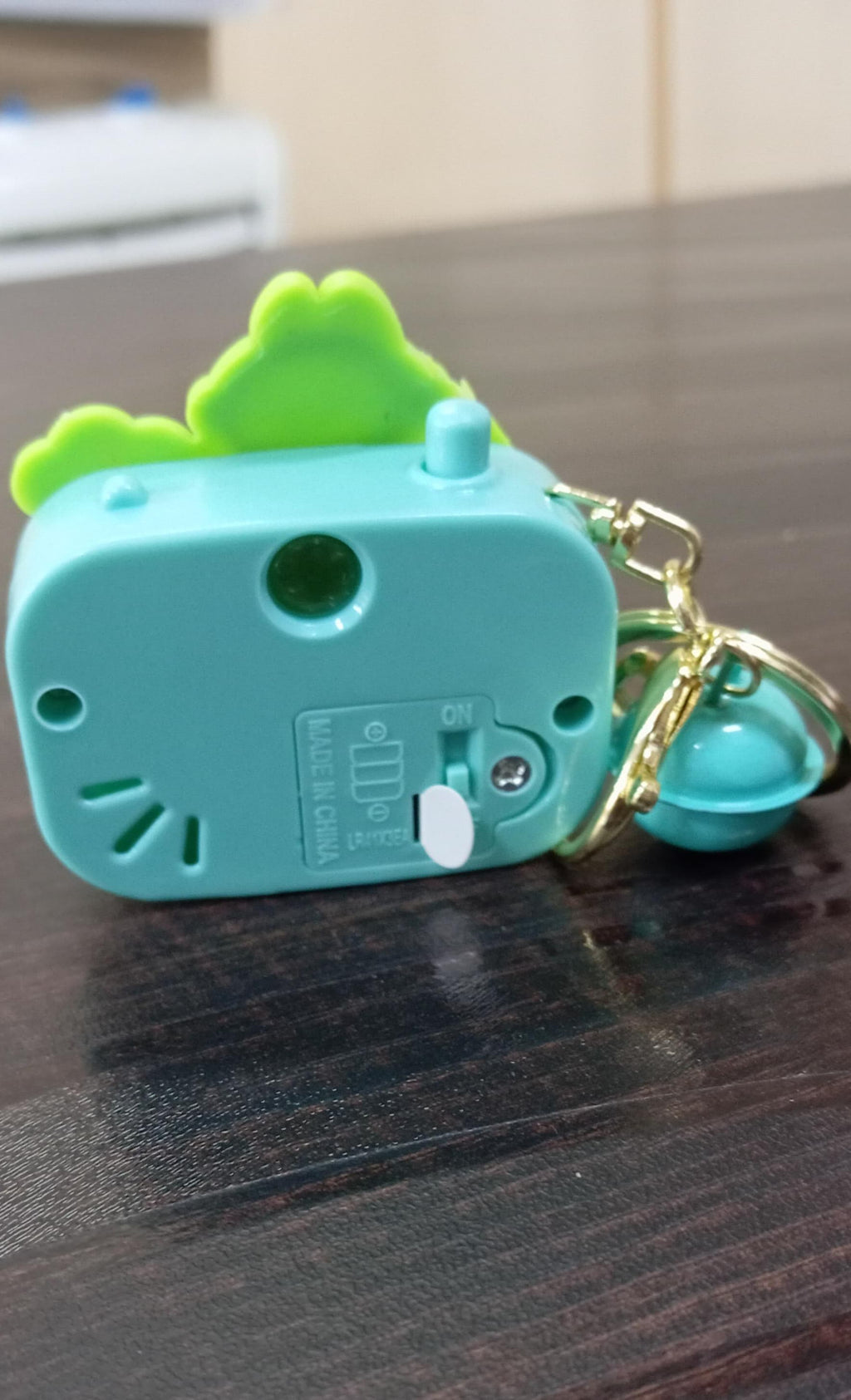 Bunny Astronaut Light-Up Projection Keychain | Moon Toy With Bell Ages 3+
