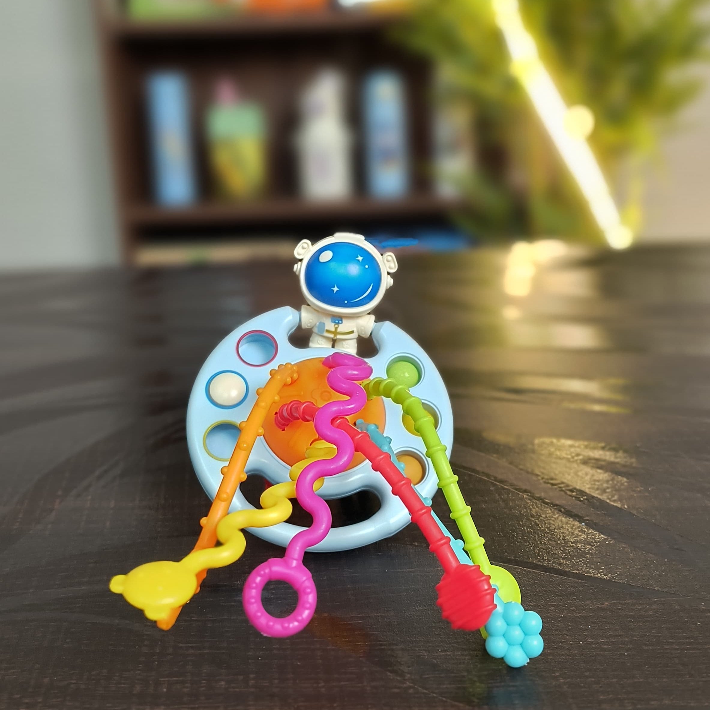 Space Pull String Teething Toy for Babies Sensory Montessori Travel PiK A BOO