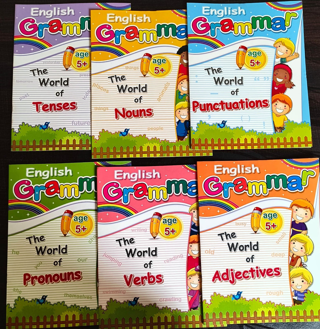 The World of English Grammar (Collection of 6 Books) for Early Learning and Education for 5 years and above