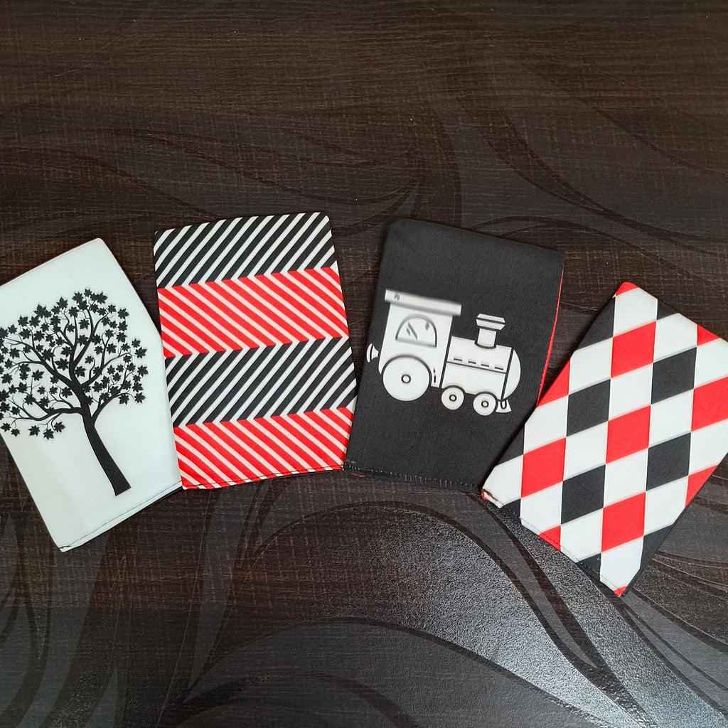 PiK A BOO Cloth Black and White High Contrast Flash Cards l Kids Early Learning l Brain Development Study Material for Preschoolers and Kindergarten