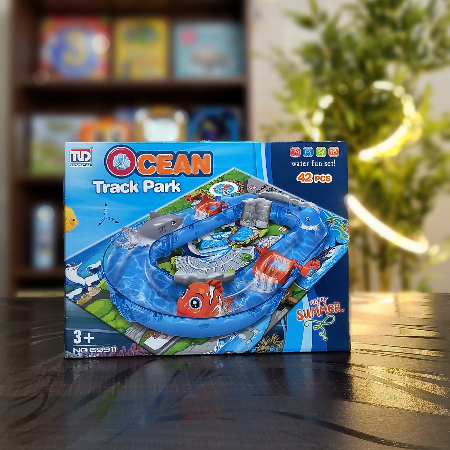 Ocean Track Water Slide Park Set for Kids – Fish-Themed Water Fun Adventure Toy