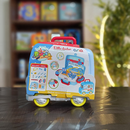 17-Piece Doctor Pretend Play Set | Fun Bus Design for Aspiring Little Doctors