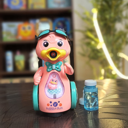 Bubble Machine Duck with Music and Light Automatic Bubble Maker Toy