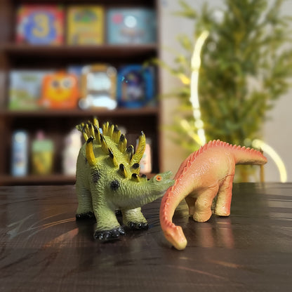 Dinosaurs - Monster Action Figures with Sound & Light Wild Animal Dinosaur Rubber Play Toy for Kids (1pcs)