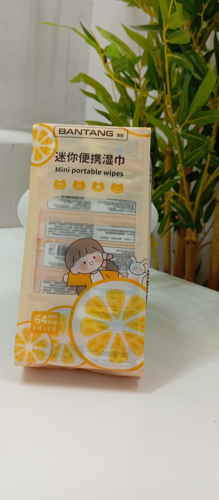 Mini Wet Wipes – Citrus Fresh Pocket Wipes | 8-Pack (64 Wipes)
