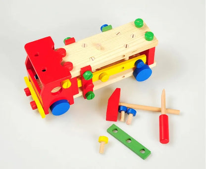 🚗 Wooden Assemble & Disassembly Engineering Truck🚜 | STEM Screw Truck Toy for Kids 2-6 Years | Montessori DIY Construction Toy 🛠️ | Safe & Durable Educational Playset