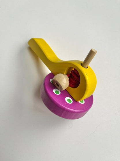 Wooden Top Lattoo | Handmade Wood Spin Toy | Best for Kids Boys Girls Outdoor Indoor Games