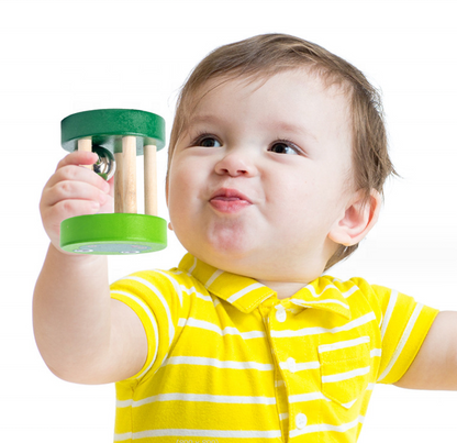 Wooden Rattle Rolling Drum – Montessori Baby Toy Gift Any 1