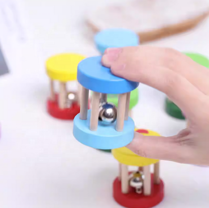Wooden Rattle Rolling Drum – Montessori Baby Toy Gift Any 1