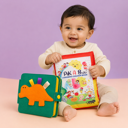 Baby Busy Book for Toddlers Aged 6-24 Months - Fun Activity Fabric Quiet Book