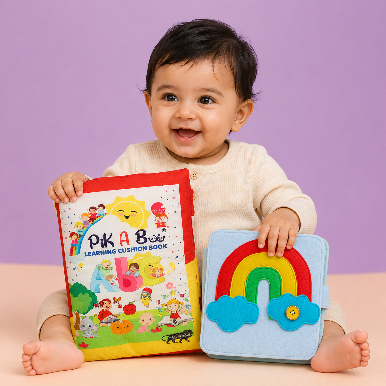 Baby Busy Book for Toddlers Aged 6-24 Months - Fun Activity Fabric Quiet Book