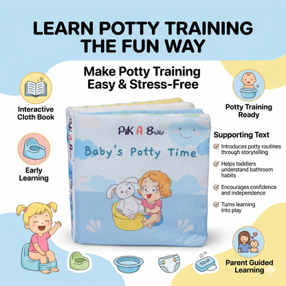 Baby’s Potty Time Cloth Book – Interactive Training Fun
