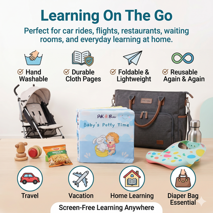 Baby’s Potty Time Cloth Book – Interactive Training Fun