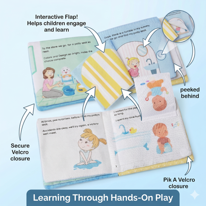 Baby’s Potty Time Cloth Book – Interactive Training Fun