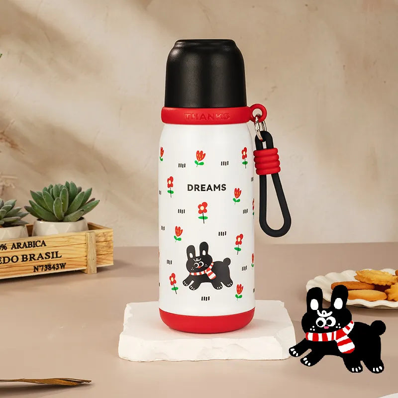 KawaiiPaws Thermal Bottle For Kids Adults Stylish 500 ml