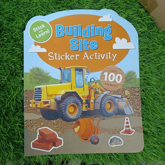 Building Site Sticker Activity Shaped Book