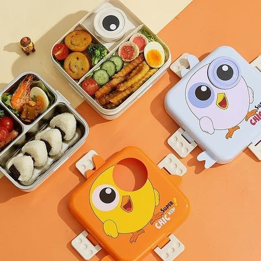 Surplus Stock: Stainless steel Lunch Box – 3 Compartment | Mixproof