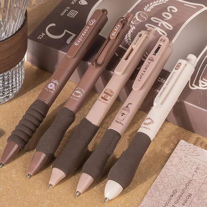 Quick-Dry Coffee Gel Pen – 0.5mm Tip for Smooth Writing
