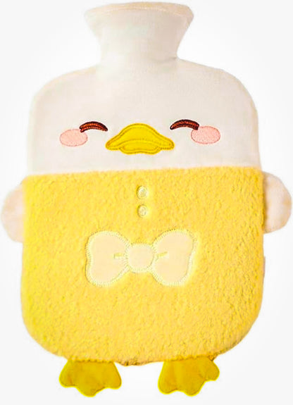Cute Duck Hot Water Bottle – Yellow 1000ml Cozy Bag with Soft Plush Cover
