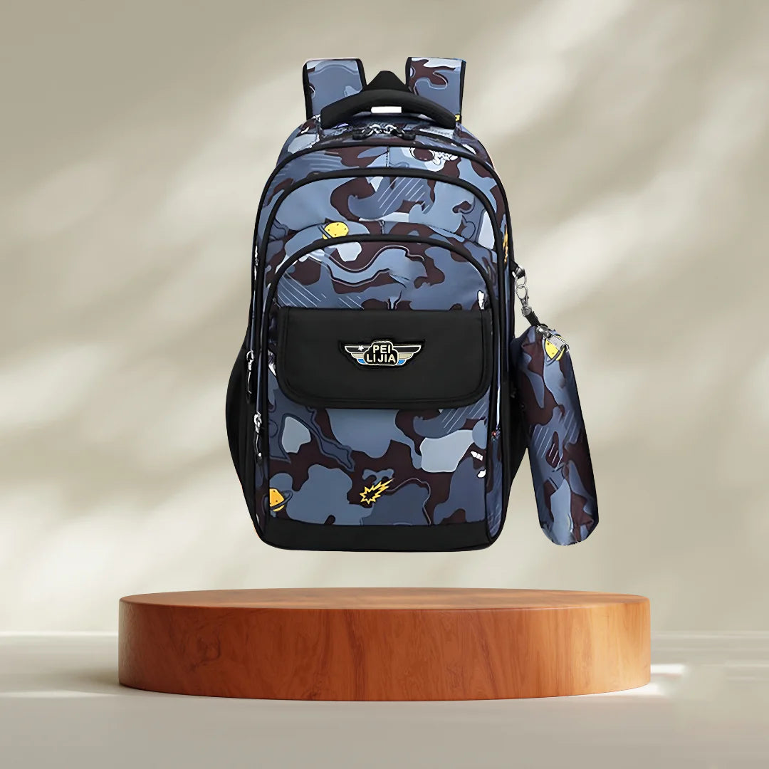 The Scholar's Space Theme School  Backpack for Kids (Black)