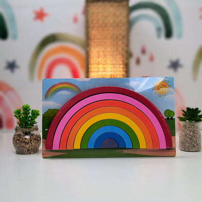 Wooden Rainbow Building Blocks – Creativity, Learning, and Play All in One Explore Endless Fun with Wooden Rainbow Building Blocks