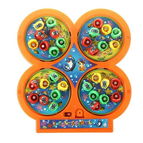 Catch Them All Fishing Game Toy Set with Rotating Board
