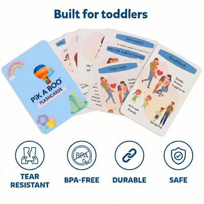 PiK A BOO Good Touch Bad Touch Flash Cards | Early Learning Fun (Set of 21)