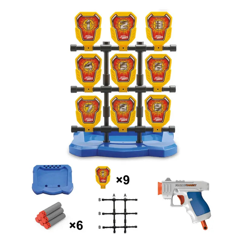 🎯 Blaster Storm Target Blast Game – 9 Target Shooting Set with 6 Soft Darts | Safe & Fun Toy for Kids (Ages 4-8) | Indoor & Outdoor Play 🚀