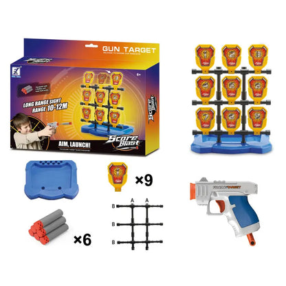 🎯 Blaster Storm Target Blast Game – 9 Target Shooting Set with 6 Soft Darts | Safe & Fun Toy for Kids (Ages 4-8) | Indoor & Outdoor Play 🚀