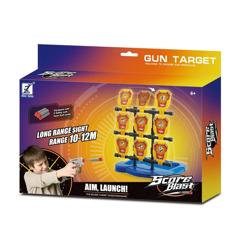 🎯 Blaster Storm Target Blast Game – 9 Target Shooting Set with 6 Soft Darts | Safe & Fun Toy for Kids (Ages 4-8) | Indoor & Outdoor Play 🚀