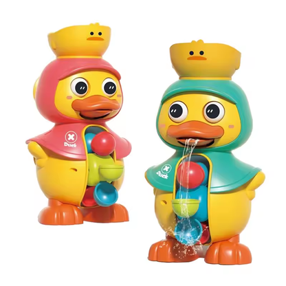 Baby Duck Water Wheel Bath Toy - Rotatable Waterwheel Faucet Fun