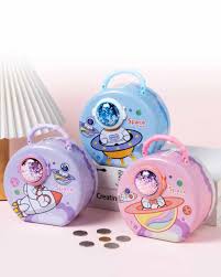 Space Piggy Bank with Number Lock for Kids