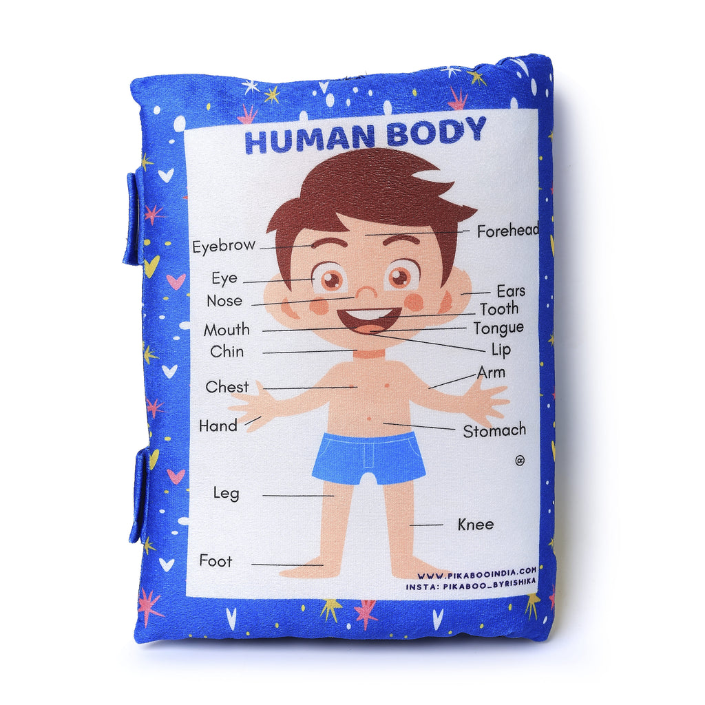 Blue Learning Cushion Book with English Rhymes for Kids