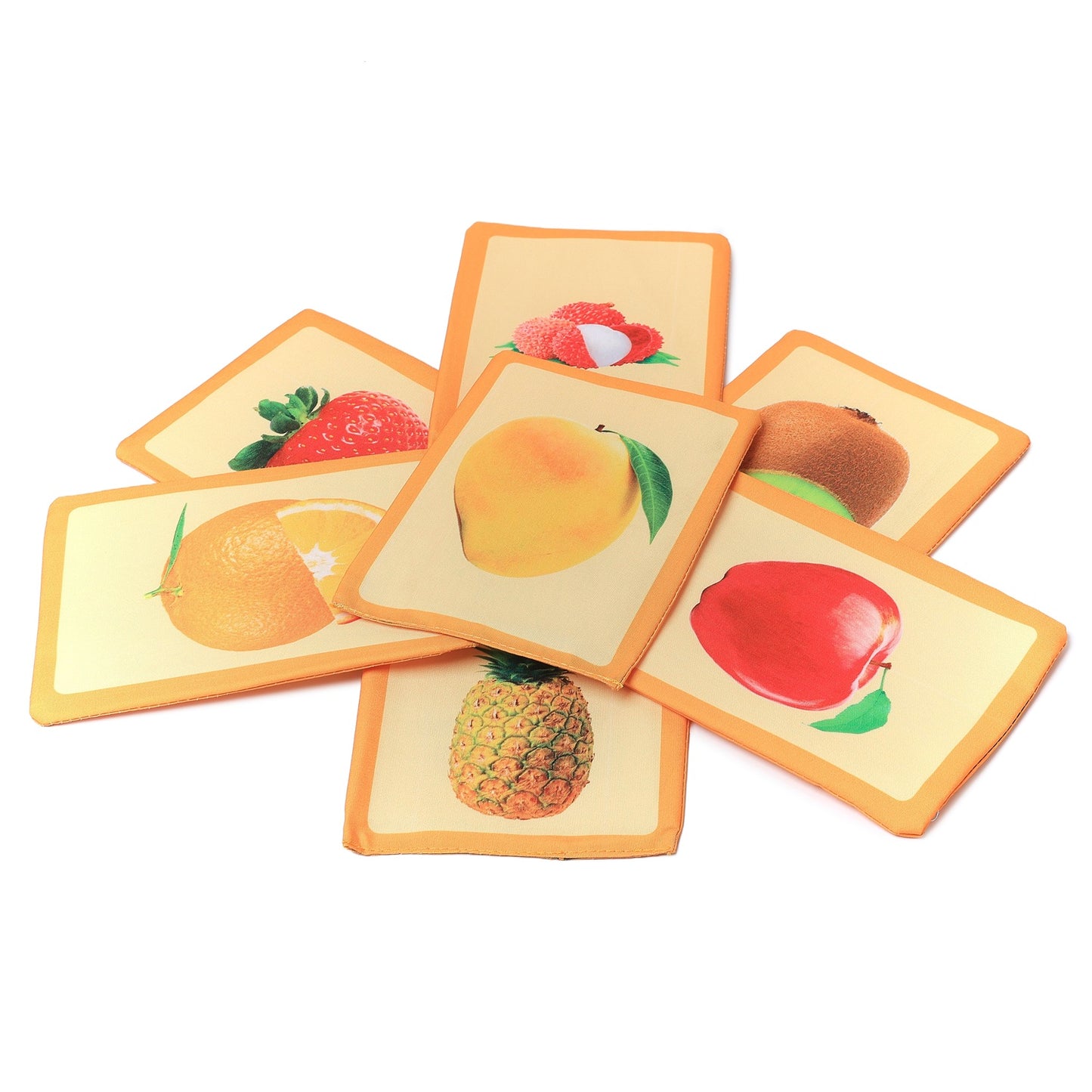 PiK A BOO Cloth Fruit Flash Cards | Early Learning & Brain Play