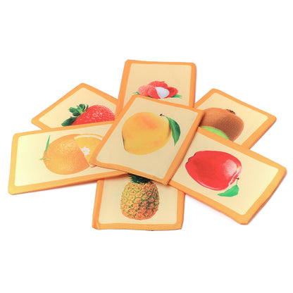 PiK A BOO Cloth Fruit Flash Cards | Early Learning & Brain Play