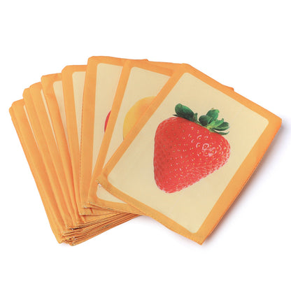 PiK A BOO Cloth Fruit Flash Cards | Early Learning & Brain Play