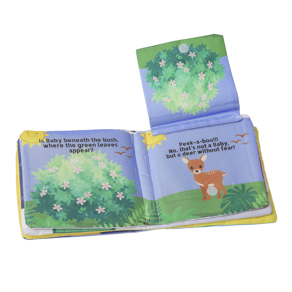 PIK A BOO  Baby's Peek-A-Boo  Exclusive Cloth Book Flap and Crinkle Pages