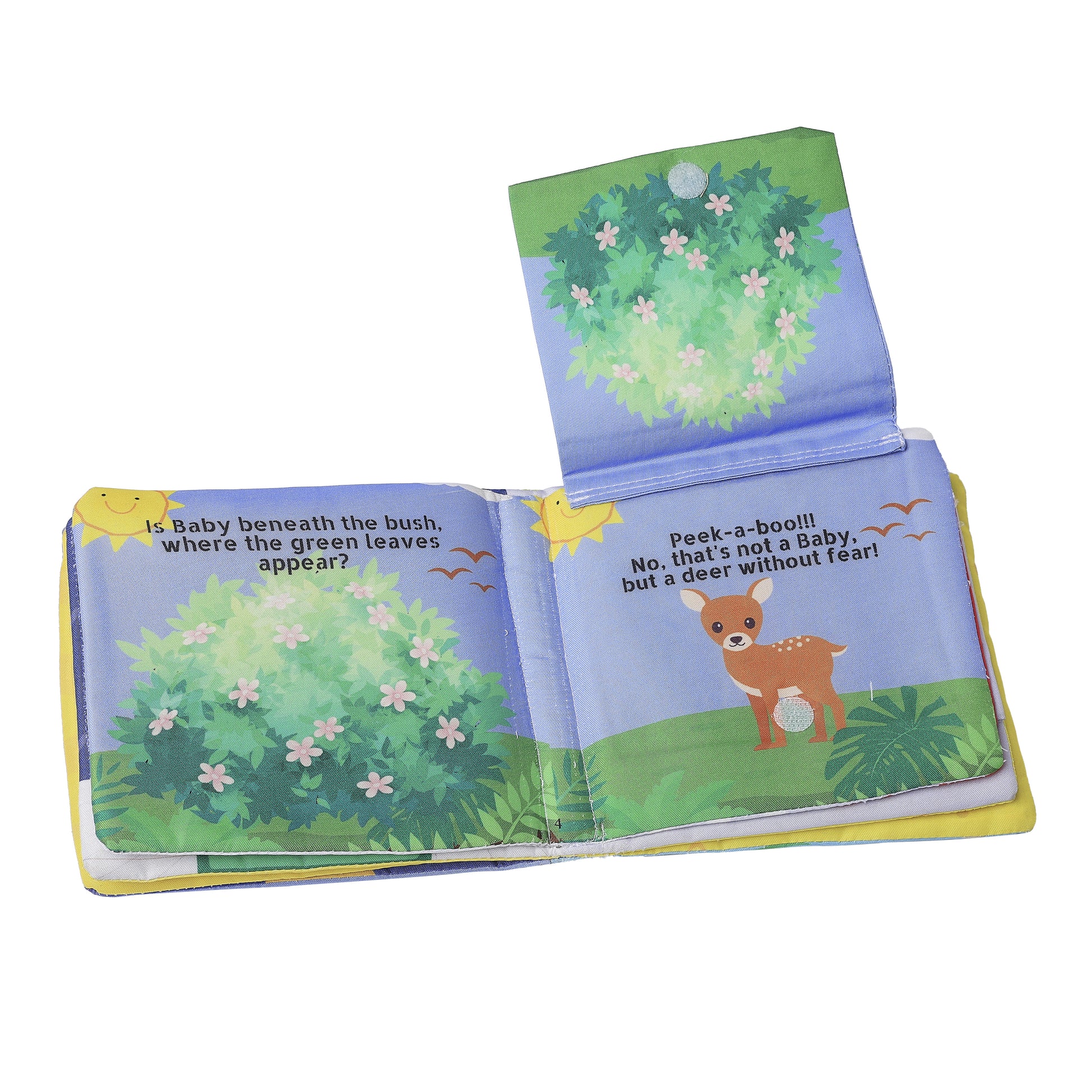 PIK A BOO  Baby's Peek-A-Boo  Exclusive Cloth Book Flap and Crinkle Pages