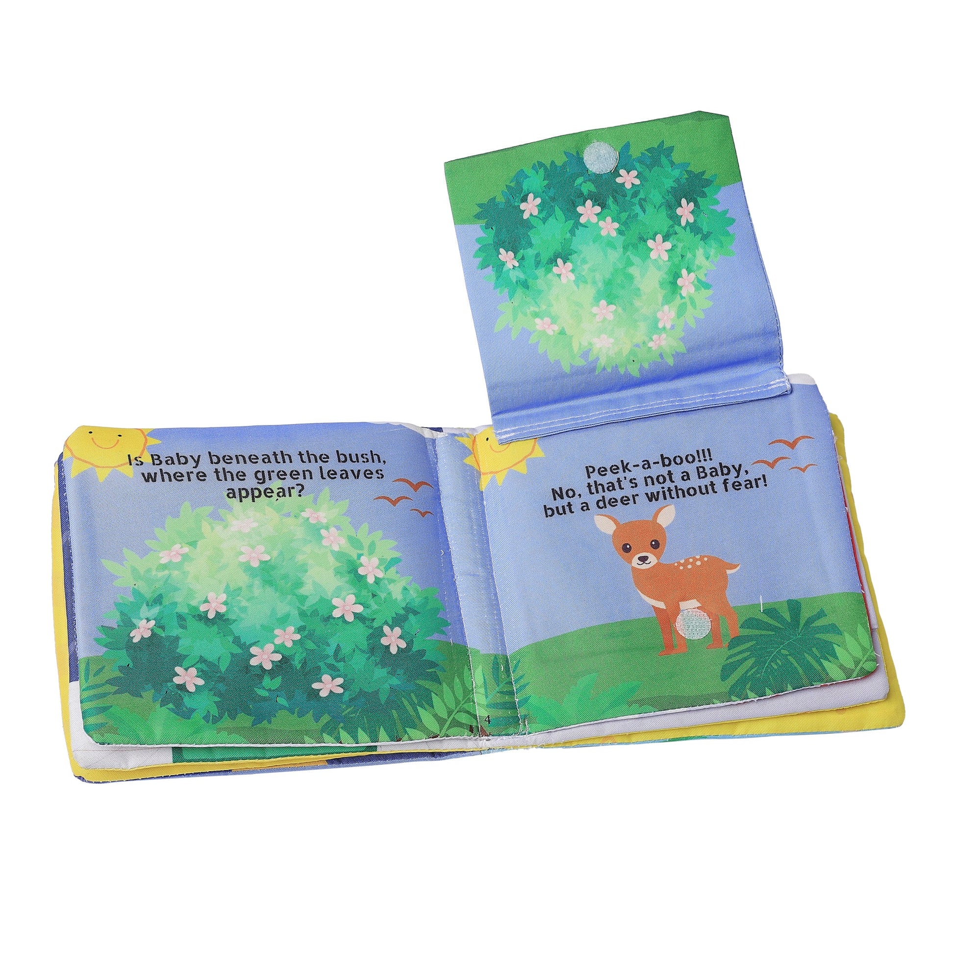 Baby's Peek a boo Cloth Book – Flap Crinkle Pages – PiK A BOO