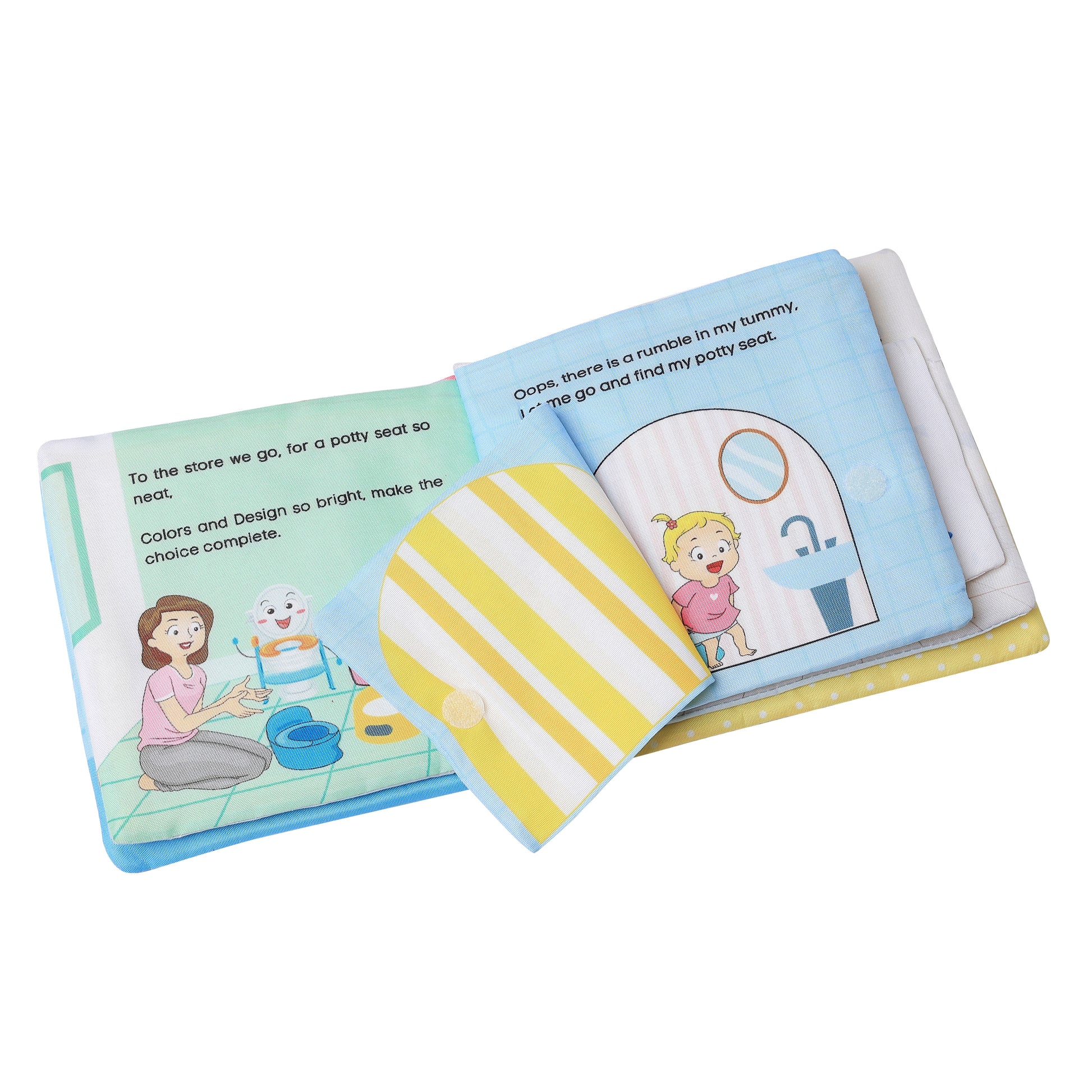 Baby's Potty Time Interactive Potty Training Cloth Book with Flaps, Velcro & Crinkly Cover (0-3 Years)