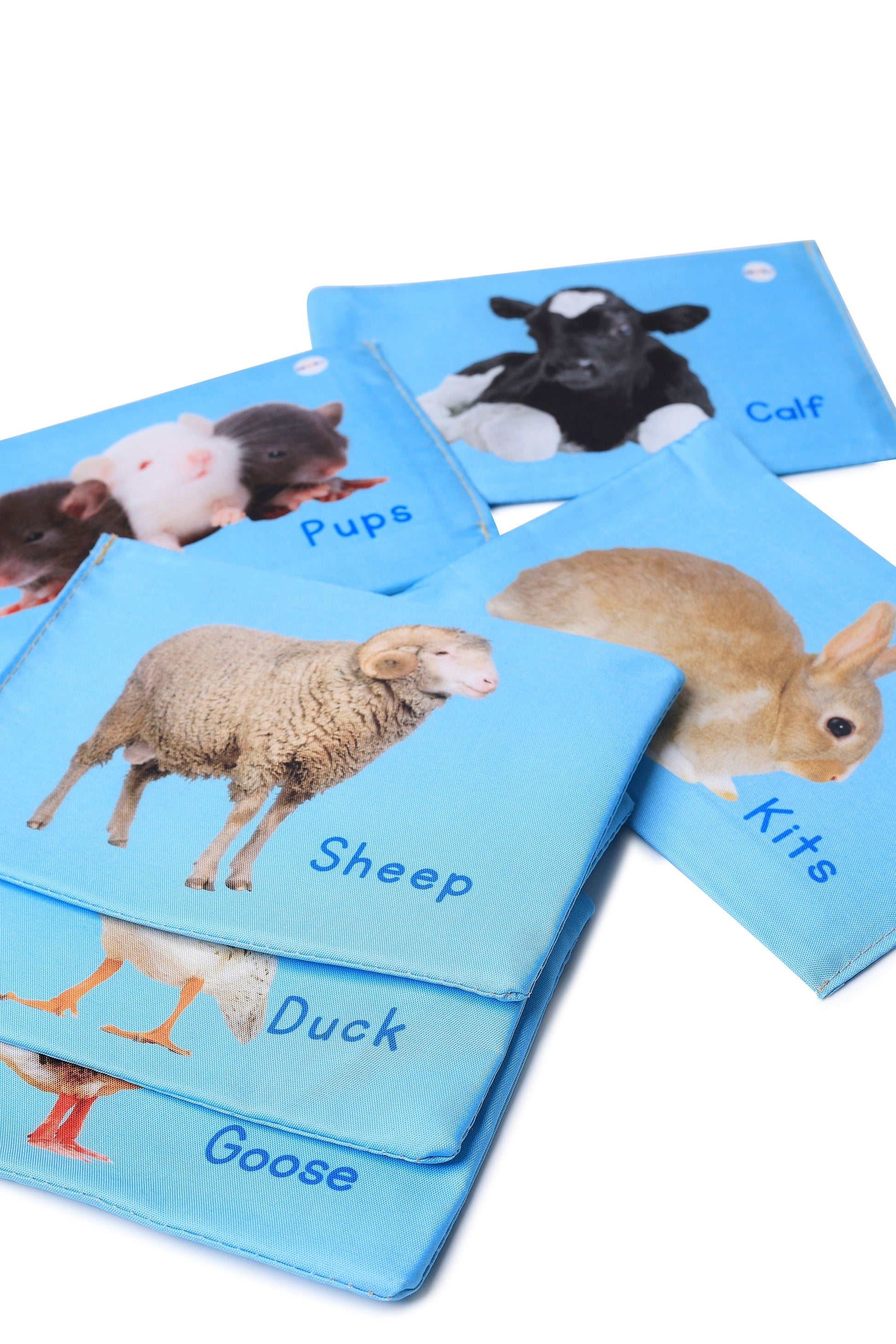 Cloth Farm Animal Flash Cards | Early Learning & Brain Fun