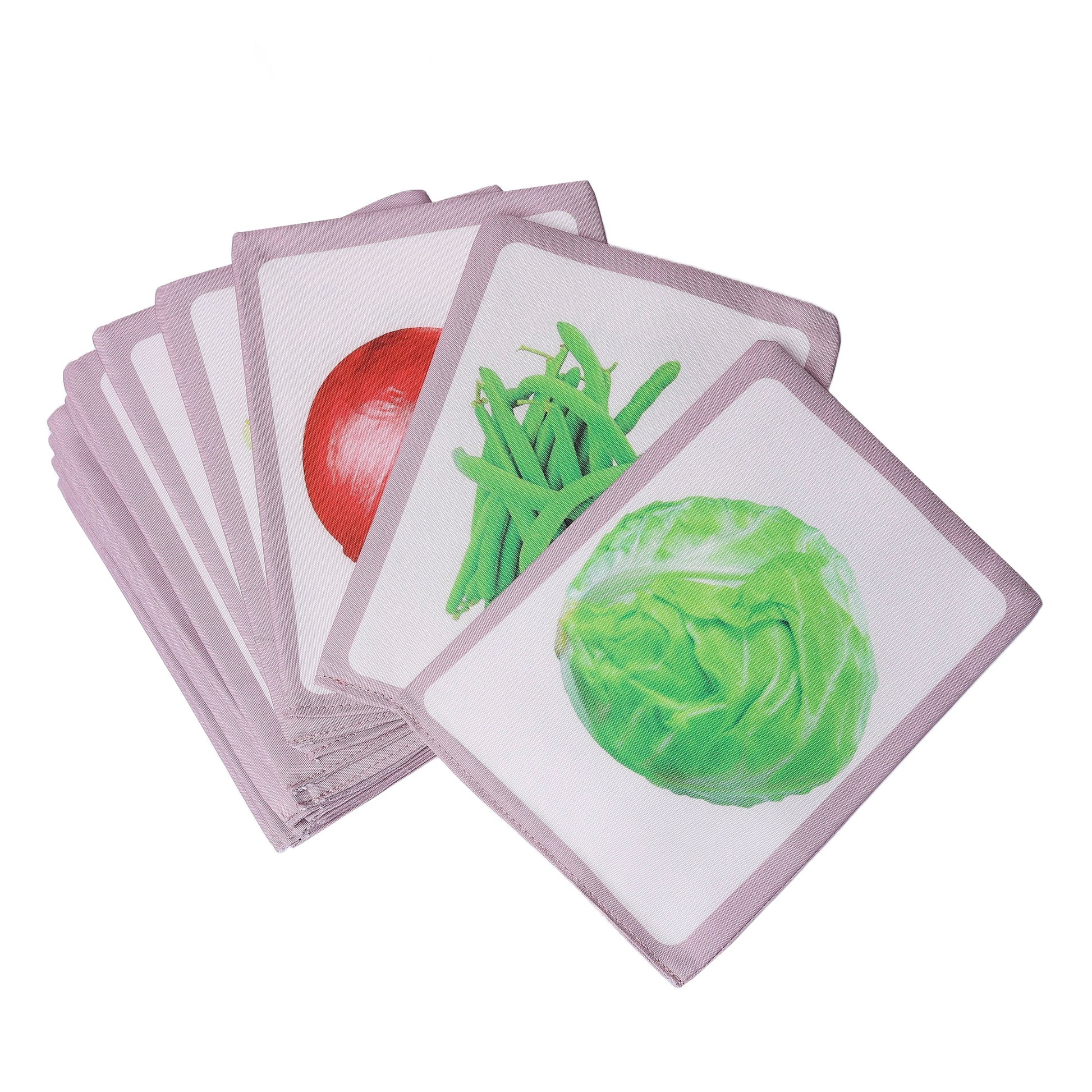 Cloth Vegetable Flash Cards | Early Learning & Fun