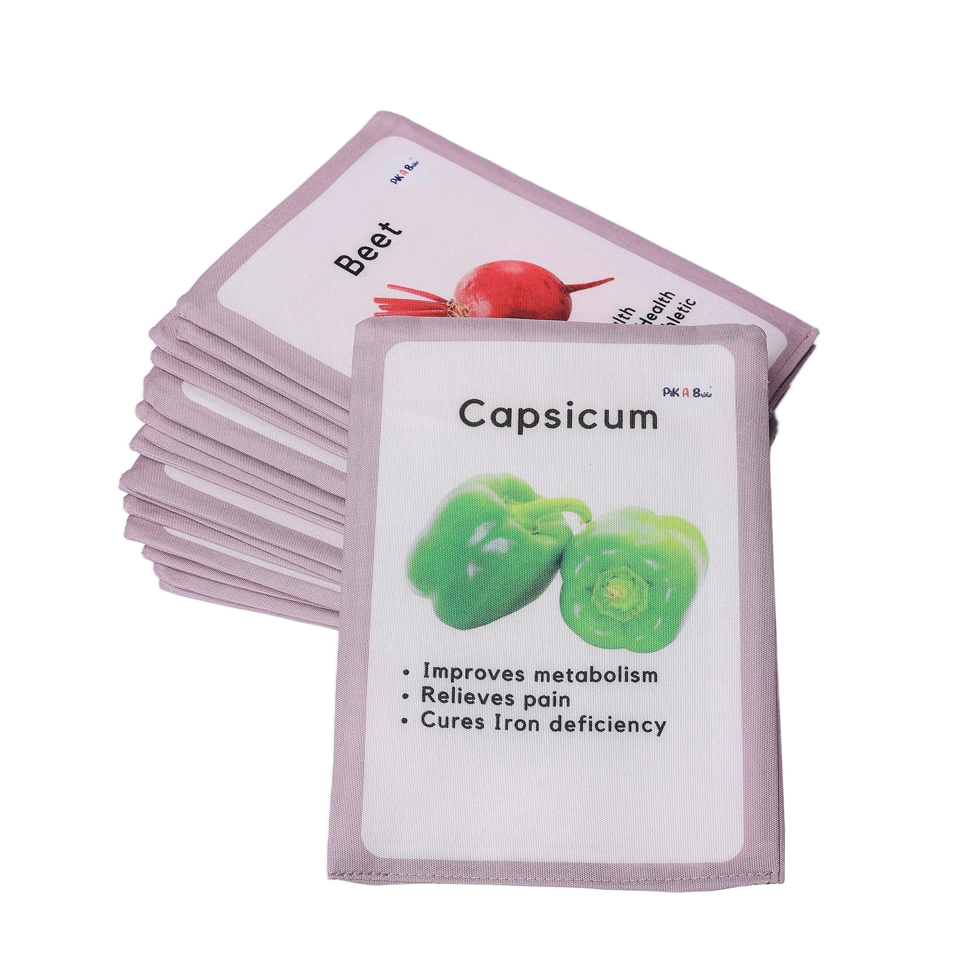 Cloth Vegetable Flash Cards | Early Learning & Fun