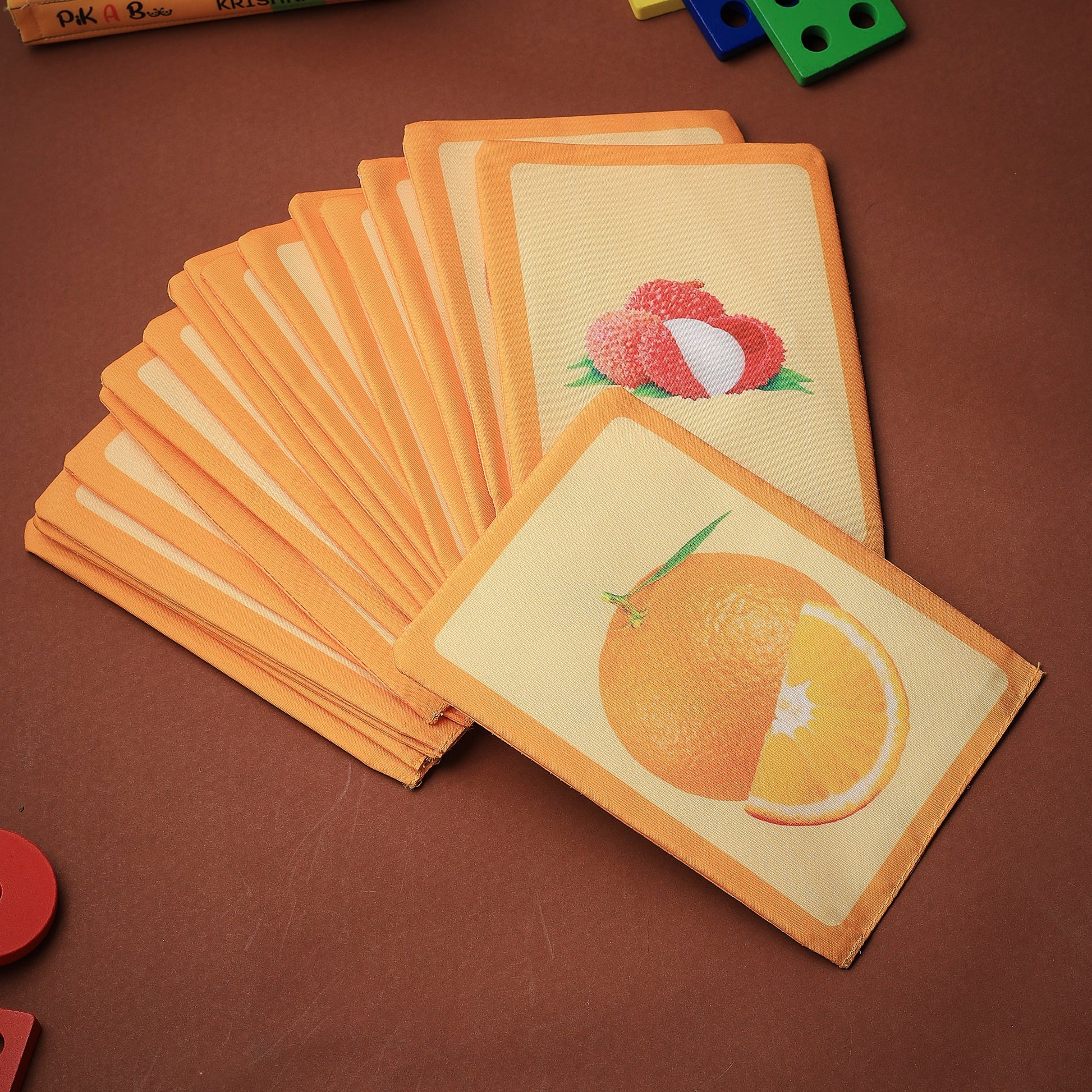 Cloth Fruit Flash Cards | Early Learning & Brain Play