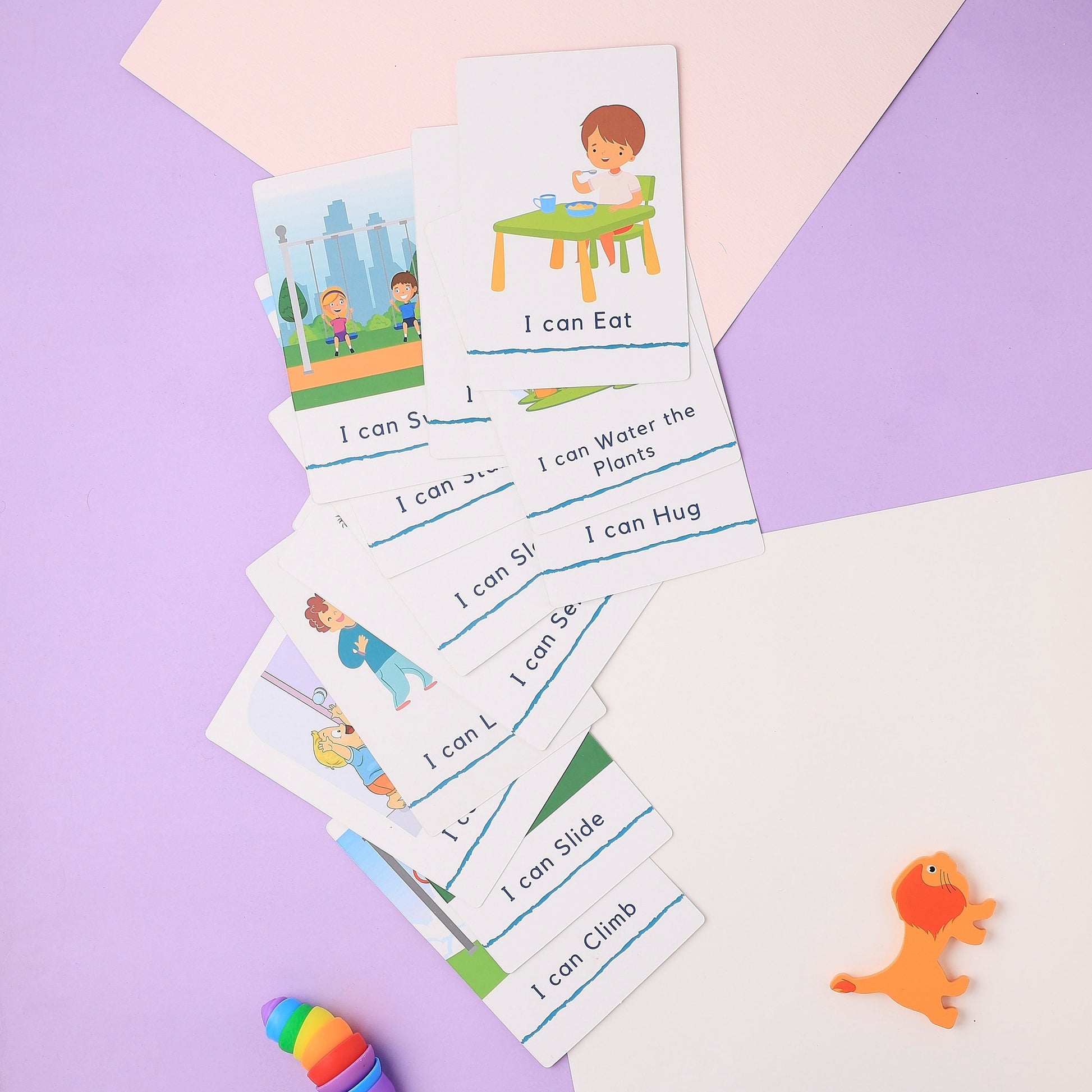 Verbs & Positive Words Flash Cards | Early Learning for Kids