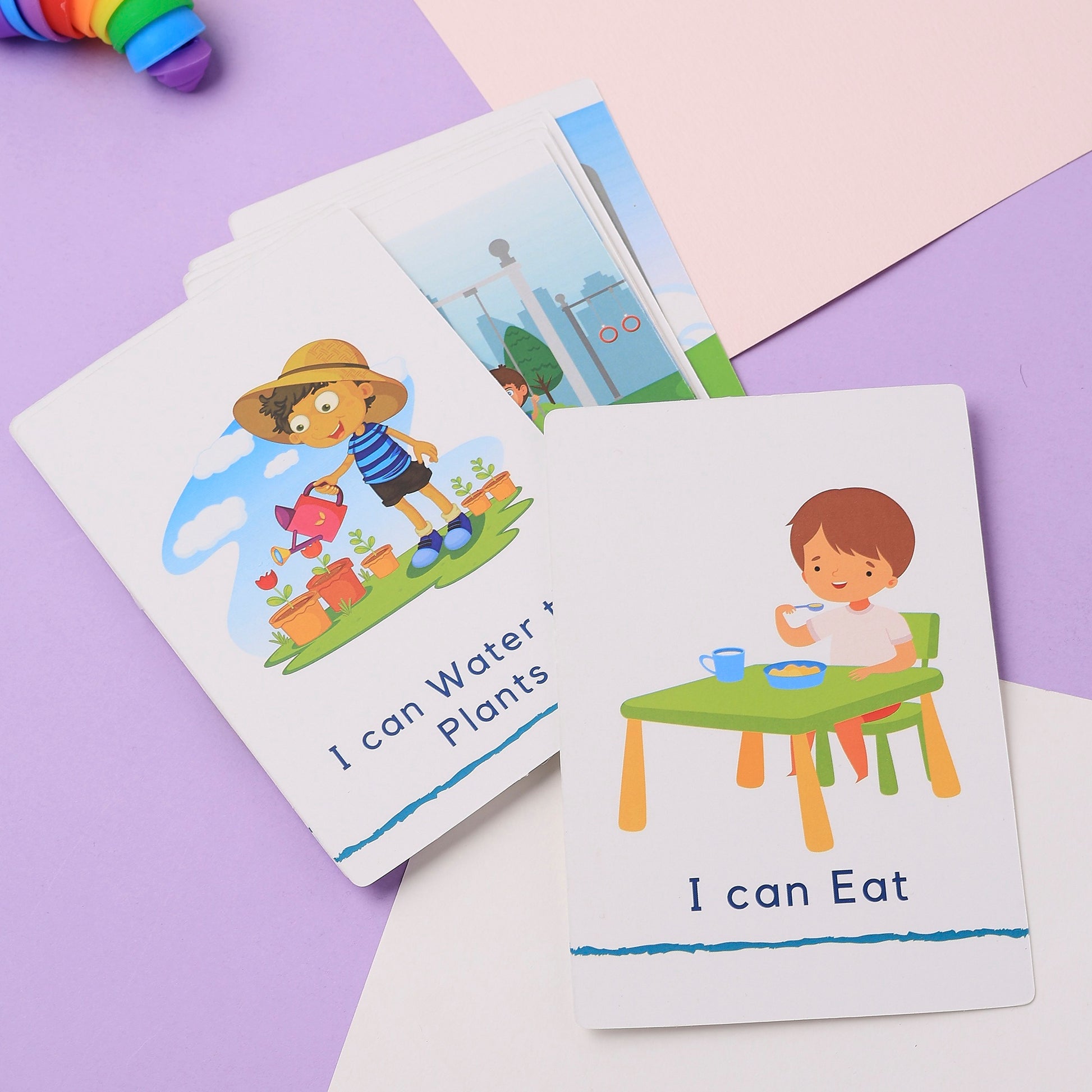 Verbs & Positive Words Flash Cards | Early Learning for Kids