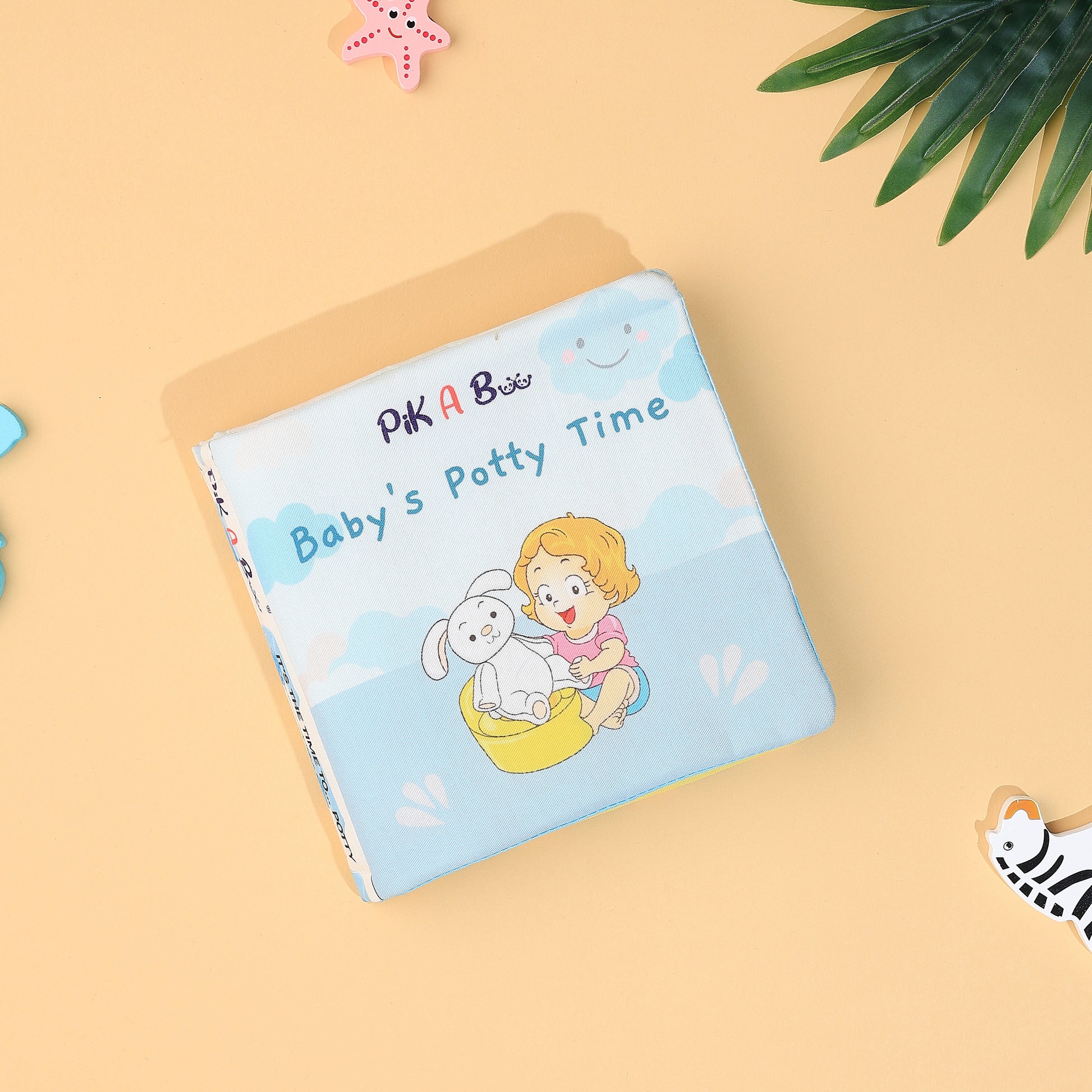 Baby's Potty Time Interactive Potty Training Cloth Book with Flaps, Velcro & Crinkly Cover (0-3 Years)