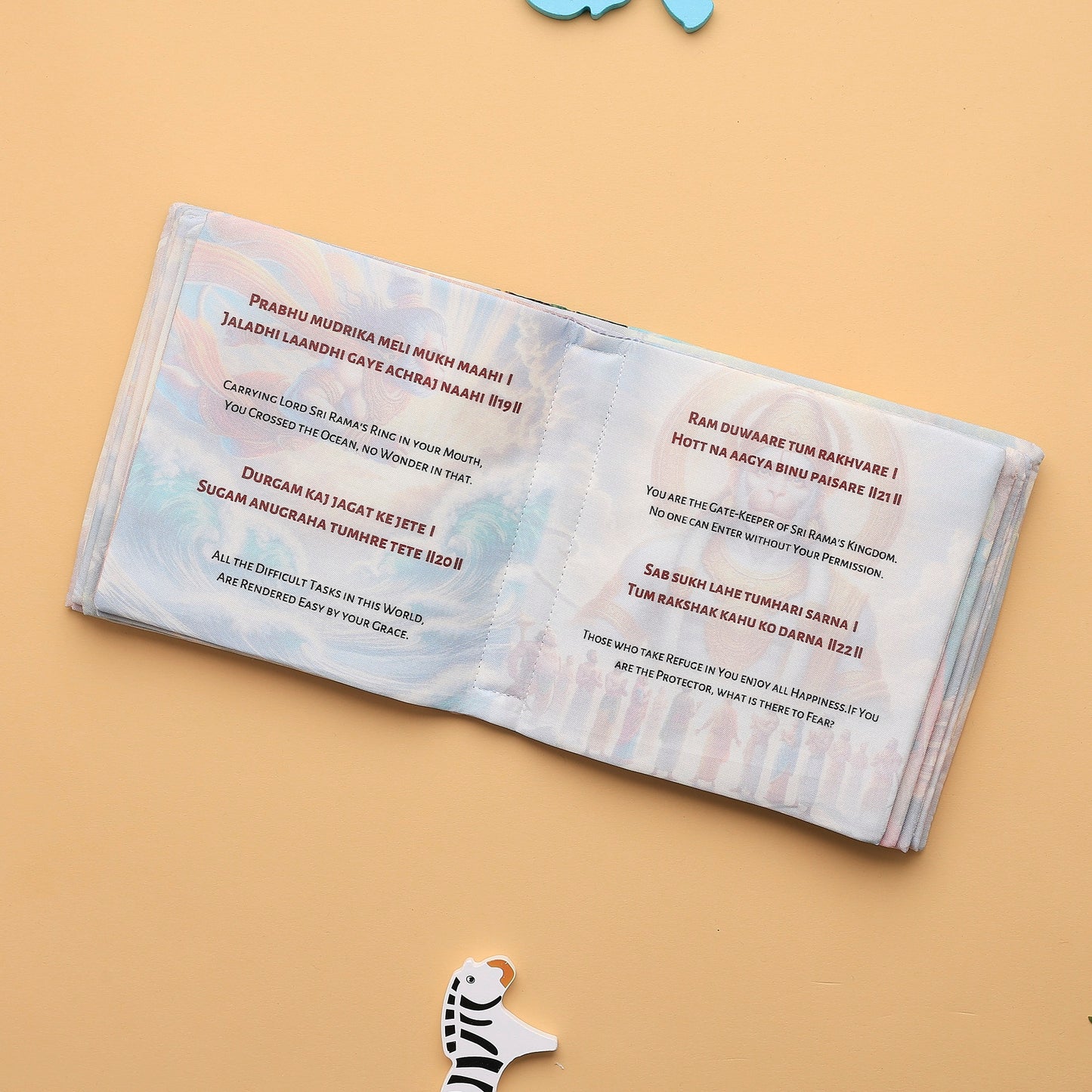 English  Hanuman Chalisa Cloth Book  for Kids & Adults